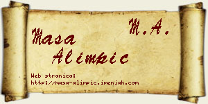 Maša Alimpić vizit kartica